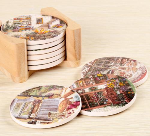 Ceramic Coaster with Cork